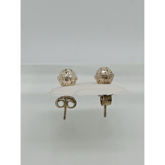 Vintage 925 Sterling Silver Bali Tribal Ball Stud Earrings 7mm - Picture 6 of 6